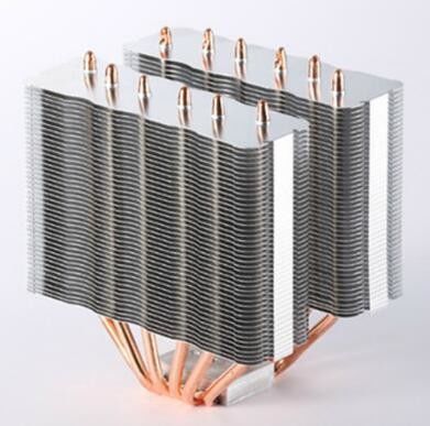 Heat Pipe Aluminium Fins Pendingin High Power, Metal Stamping Craft