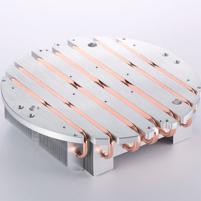 Extruded Equalizing Al6061 Water Cold Plate Heat Sink Round Shape