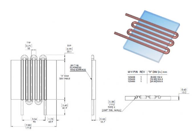 Plat Dingin Cair Aluminium Bersertifikat ISO9001 Untuk Sistem Pendingin 5
